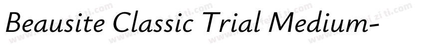 Beausite Classic Trial Medium字体转换